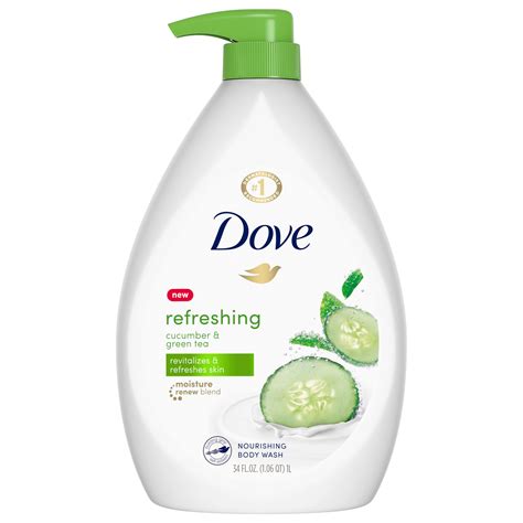 Dove Body Wash With Pump Cucumber And Green Tea 34 Oz