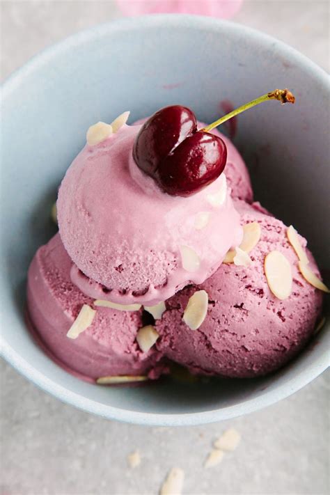 Vegan Cherry Bakewell Ice Cream Recipe Ice Cream Recipes Vegan Ice Cream Recipe Homemade