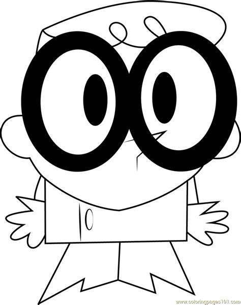 Big Eyes Of Dexter Coloring Page Free Dexters