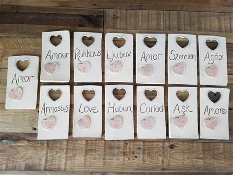 Love Table Name Tiles Charlotte Hupfield Ceramics