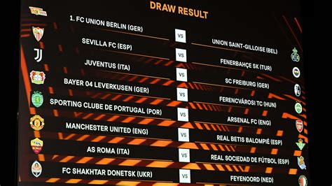 Uefa Europa League Round Of Draw Man United Vs Betis Sporting Cp