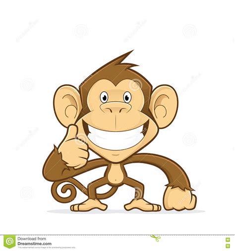 Monkey Giving Thumbs Up Stock Vector Illustration Of