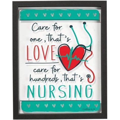 Care For One Thats Love Care For Hundreds Thats Nursing Framed