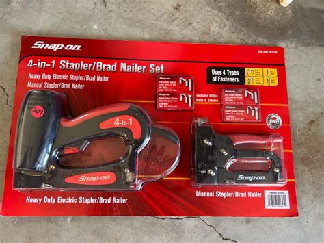 Lot 209 Snap On 4 In 1 Staplerbrad Nailer Set Nip Special Interest