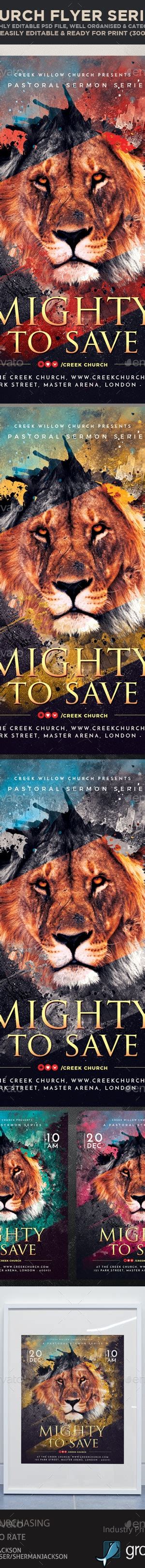 Church Themed Event Flyer Mighty To Save By Shermanjackson Graphicriver