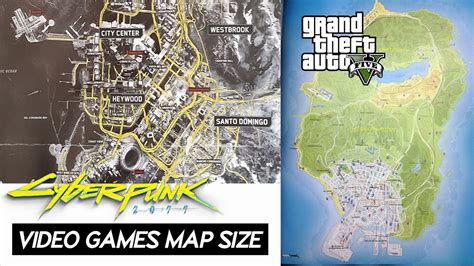 Video Game Maps Size Comparison 2020 Including 20games Cyberpunk 2077 Ac Valhalla And More