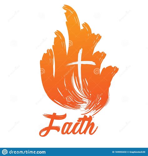 Faith Pentecost Sunday Holy Spirit Stock Vector Illustration Of