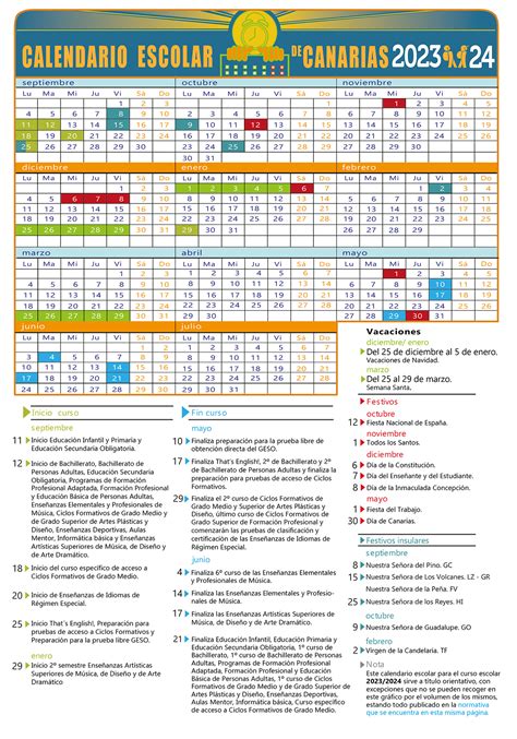 Calendario Escolar 2023 A 2024 Canarias Mapa Mundo Imagesee Riset