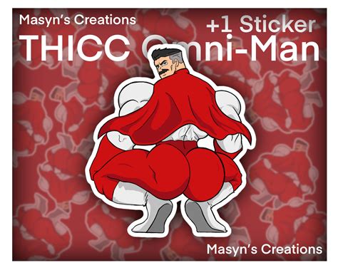 Thicc Omni Man Sticker Meme Vinyl Stickers Invincible Show Etsy