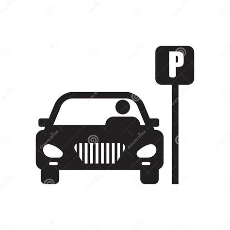 Parking Icon Vector Sign And Symbol Isolated On White Background