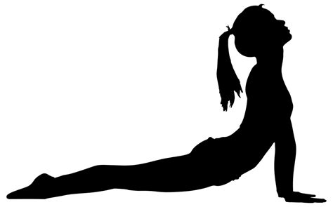 Onlinelabels Clip Art Female Yoga Pose Silhouette 26
