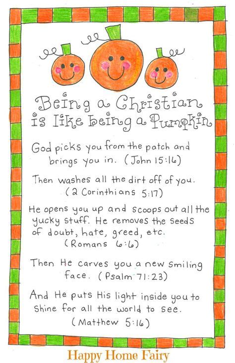 Being A Christian Is Like Being A Pumpkin Free Printable Sunday