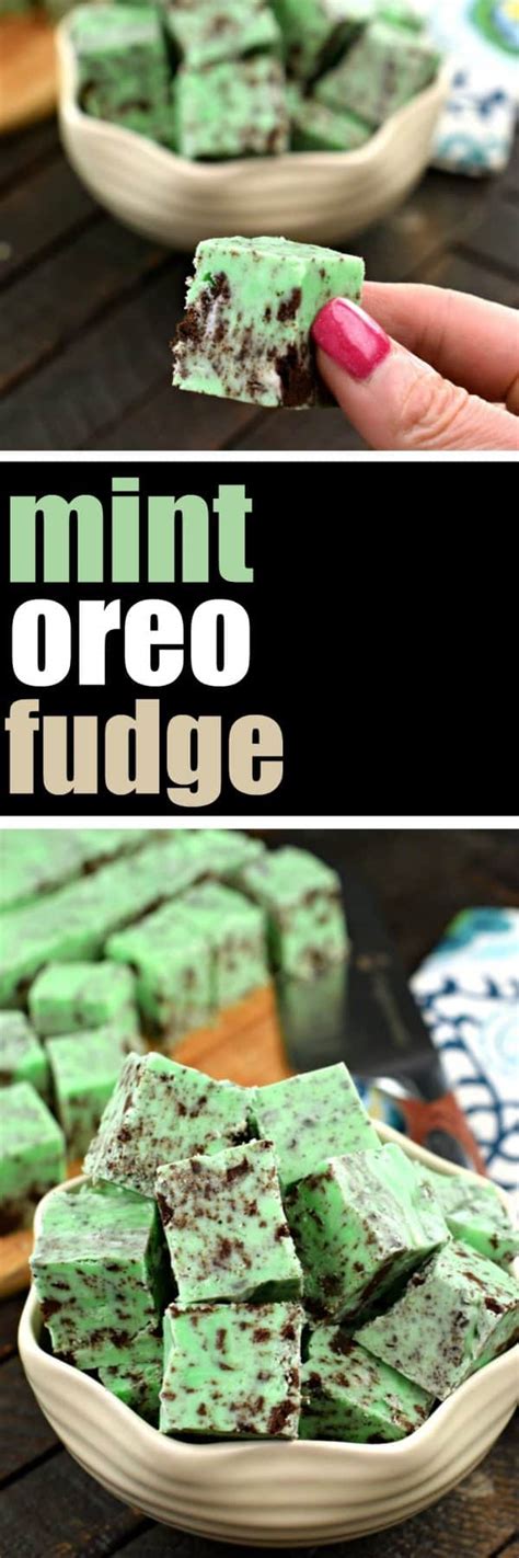 (best to break in pieces) Mint Chocolate Oreo Fudge Recipe - Shugary Sweets