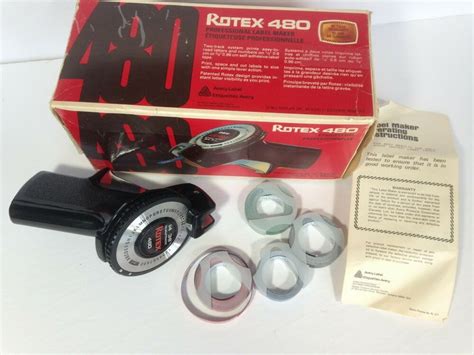 Vintage Rotex Model 780 Uses 38 Or 12 Tape Label Maker Euc