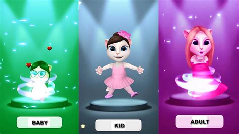 My Talking Angela Baby Vs Kid Vs Adult Size Gameplay Great Makeover
