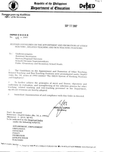 The home learning plan will be based on the actual implemented class program. Sample Application Letter For Promotion In Deped - teachers application letterdeped nueva ...