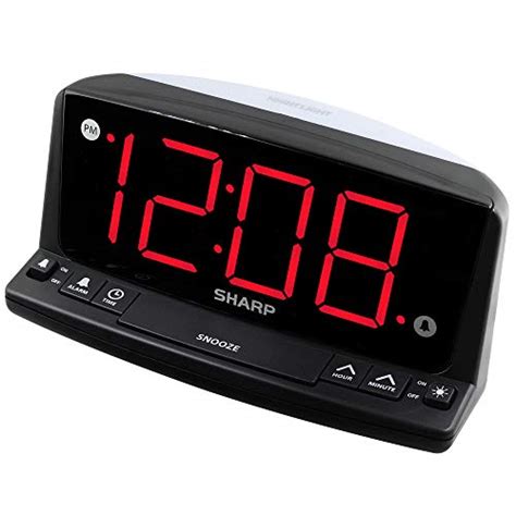 Sharp Led Digital Alarm Clock Simple Operation Easy To See Large