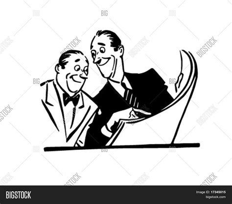 Two Men Reading Newspaper Retro Vector And Photo Bigstock