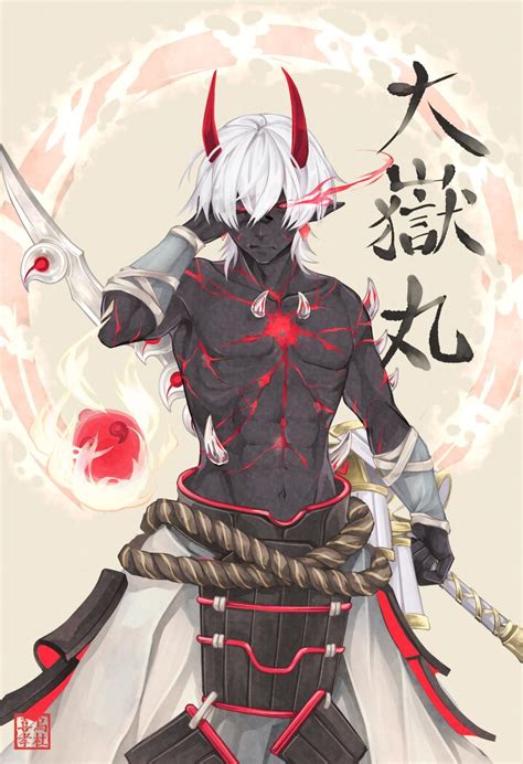 Otakemaru Anime Art Fantasy Anime Demon Boy Black Anime Characters