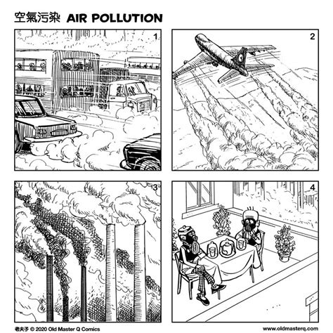 Strip 2381 空氣污染 Air Pollution Old Master Q Comics 老夫子
