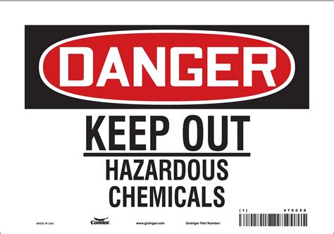 CONDOR Safety Sign Sign Format Traditional OSHA Keep Out Hazardous