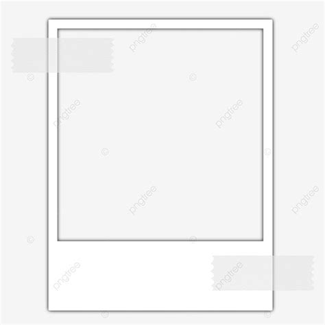 Polaroid Tape PNG Picture Simple Polaroid Frame With Aesthetic Paper