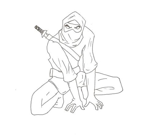 Ninja Lineart By I Love To Draw On Deviantart