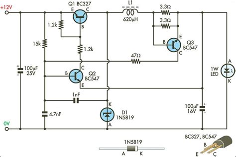 Simple W Led Driver Circuit Diagram