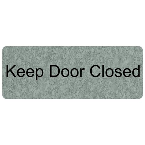 Keep Door Closed Engraved Sign Egre 380 Blkonplmrbl Exit Keep Closed