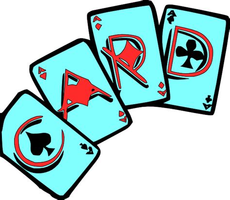 Esl learners and teachers can use it to review english vocabulary and grammar or simply practice these words. Cards Games Clip Art at Clker.com - vector clip art online, royalty free & public domain
