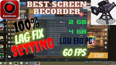 How To Record Games With No Lag Or Fps Drop Bandicam Best Settings