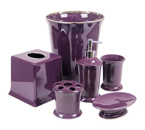 Regal Purple Bathroom Accessories Deluxe Set