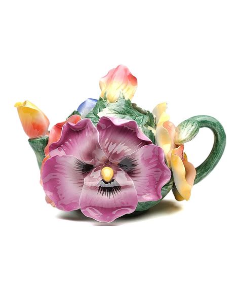 Cosmos Creations Pansy Teapot With Images Tea Pots Pansies Cute
