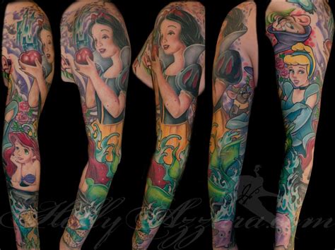 Disney Princess Sleeve Spread By Holly Azzara Tattoonow