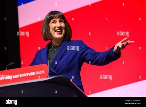 London Uk 9 October 2023 Shadow Chancellor Rachel Reeves Speaking