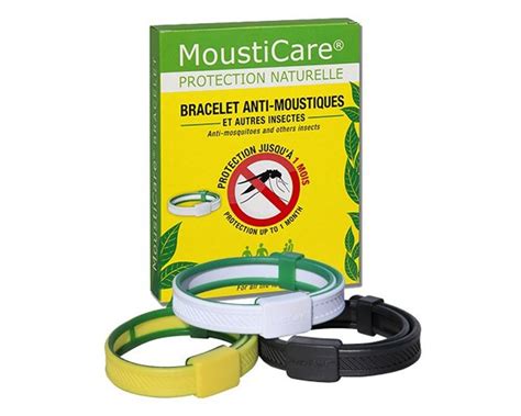 Bracelet Anti Moustiques Noir Répulsif Naturel Mousticare