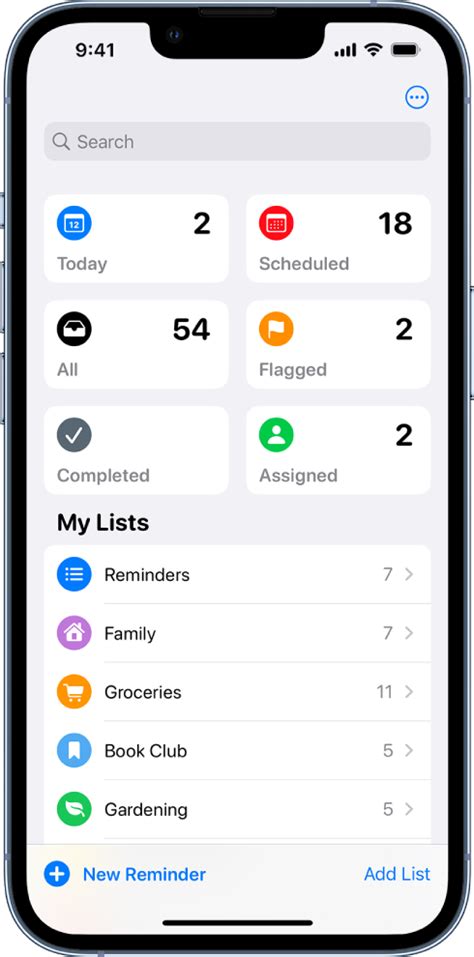 Search And Organize Lists In Reminders On Iphone Apple Support Au