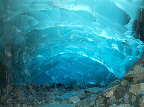 Mendenhall Ice Caves Of Juneau In Alaska United States The Cave Lies