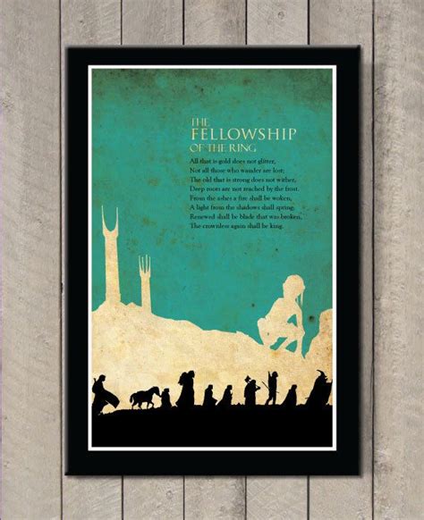 The Lord Of The Rings The Fellowship Of The Ring Poster Etsy The