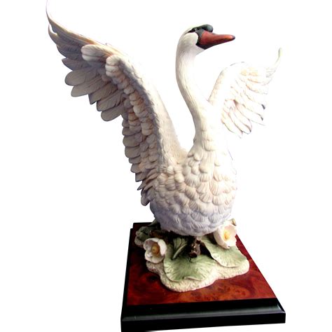 Pair Of Flying Swans With Wall Bracket Porcelain Swans Fine Art Ceramics Art And Collectibles