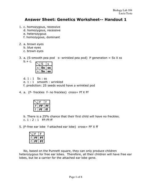 In the event the worksheet you desire isn't shown, click the more sheets… option. 17 Best Images of Genetics Challenge Answer Key Worksheet ...