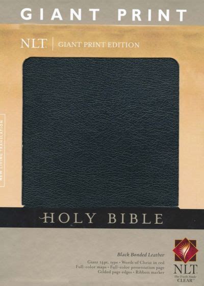 Nlt Holy Bible Giant Print Black Bonded Leather Case Of 10