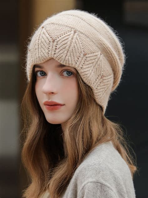 Gorro De Punto Para Mujer Gorros Cálidos De Invierno Elegantes