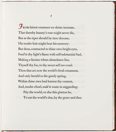Sonnet 1 Shakespeare Sonnets Words Beautiful Poetry