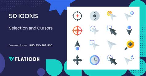 Selection And Cursors Icon Pack Flat SVG Icons