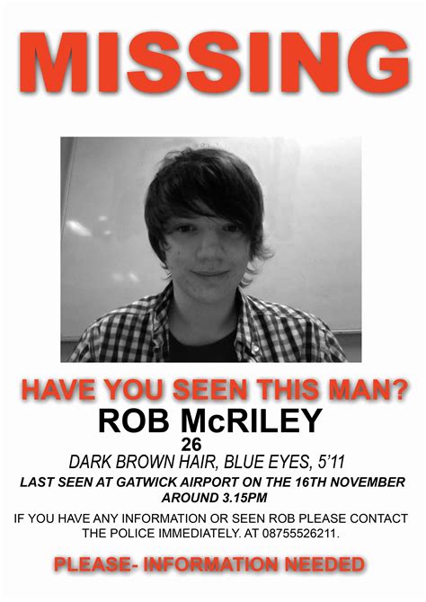 missing person flyer template fresh creating a missing poster for rob mcriley post 1 missing
