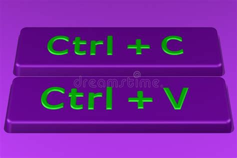 Ctrl C Ctrl V Copy And Paste Stock Vector Illustration Of