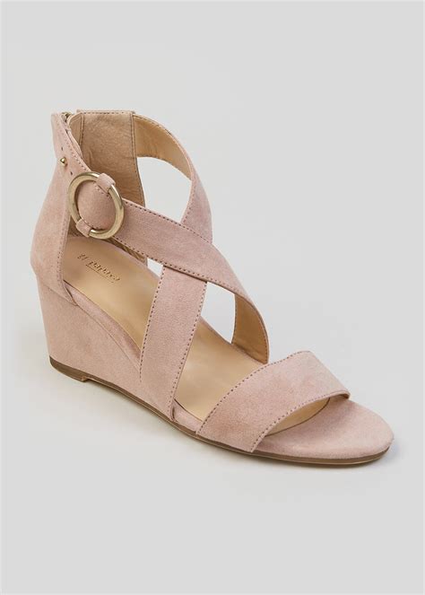 Wide Fit Wedge Sandals Pink Lowwedgesandals Wide Fit Wedge Sandals