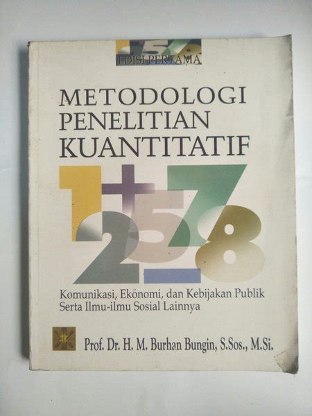 Jual Original Bekas Metodologi Penelitian Kuantitatif Prof Dr Burhan