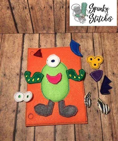 Monster Build A Monster Busy Book Page